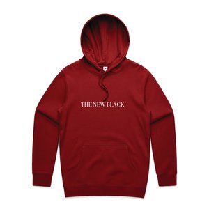 "The New Black" Long Sleeve Red and Blue Hoodie